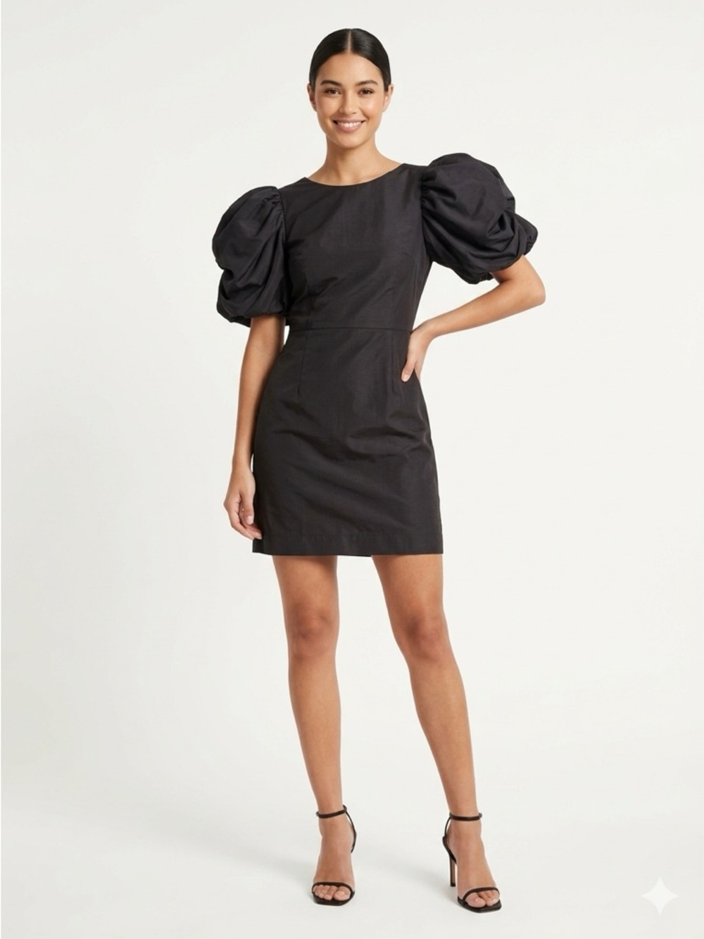 Topshop Poplin Mix Drama Sleeve Mini Dress.-8